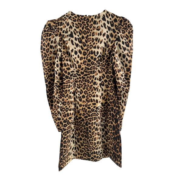 Tuckernuck x India Hicks Leopard Domino Long Sleeve Mini Dress Size M - Picture 2 of 16
